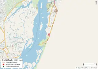 Map of the area around Blakeslee Air Force Recreation Area