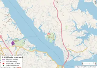 Map of the area around Cheatham Annex Campground & RV Park