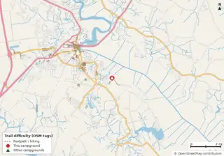 Map of the area around Coast Guard Base Elizabeth City RV Sites