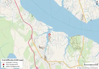 Map of the area around Pelican Point RV Park