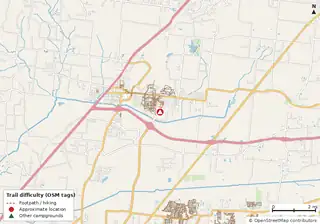 Map of the area around Midway RV Park