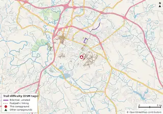 Map of the area around Seymour Johnson AFB FamCamp